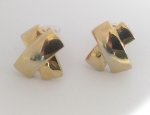 Vintage Clip On Earrings Gold Stud Button Style 90's