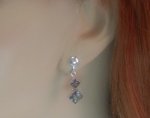 Gorgeous Sterling Silver Clip On Earrings with Mystic Topaz Gems