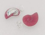 Sterling Silver Clip On Earrings, Nautilus Shell,Artisan Crafted