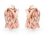 Clip On Earrings, Rose Gold Toned Half Hoop Clip-on Earrings