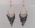 Chandelier Clip On Earrings, Gold, CZ's, Crystals | Dazzlers