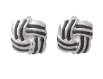 Silver Vintage Style Clip On Earrings in a Classic Knot Design