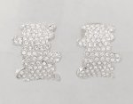 Dazzling Half Hoop Crystal Clip On Earrings - Sparkling Crystals