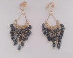 Chandelier Clip On Earrings, Gold, CZ's, Crystals | Dazzlers