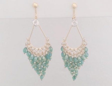 Clip On Earrings, Chandelier, Dazzling CZ Crystals | Dazzlers