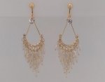 Clip On Earrings, Chandelier, CZ, Clear Crystals | Dazzlers