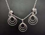 Clip On Earrings and Necklace Set 925 Sterling Silver, Classy