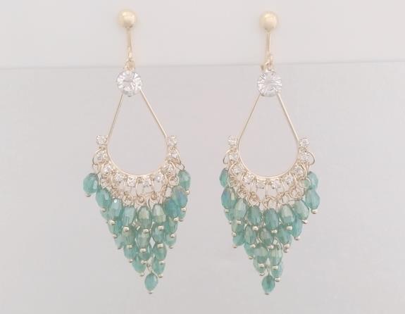 Clip On Earrings, Chandelier, Dazzling CZ Crystals | Dazzlers - Click Image to Close