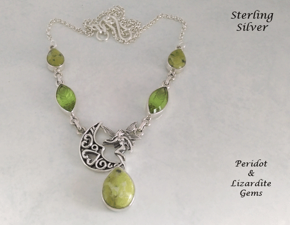 Sterling silver 2024 peridot necklace